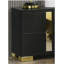 Mobilier de chambre à coucher contemporain noir et doré