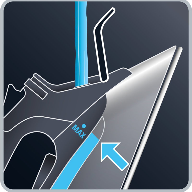 Rowenta Focus Xcel Black and Blue Stainless Steel Steam Iron