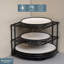 Buckingham 3 Tier Corner Plate Rack Kitchen Cupboard Tidy Storage Organiser 23 Cm-101316153