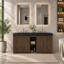Meuble-lavabo double sur pied Lumene 60" Winston en noyer avec lavabo en quartz intégré, panneaux cannelés, portes à fermeture amortie, étagère centrale ouverte, lavabo noir en option, meuble de salle de bain moderne-1725796188-1716938516
