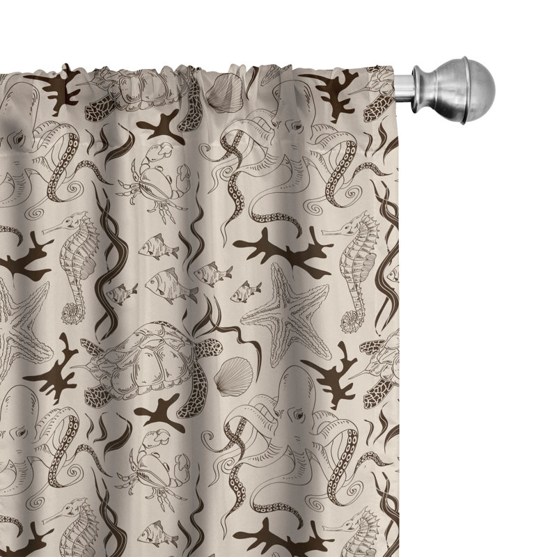 Semi-Sheer Rod Pocket Curtain Panels, 28" x 95"
