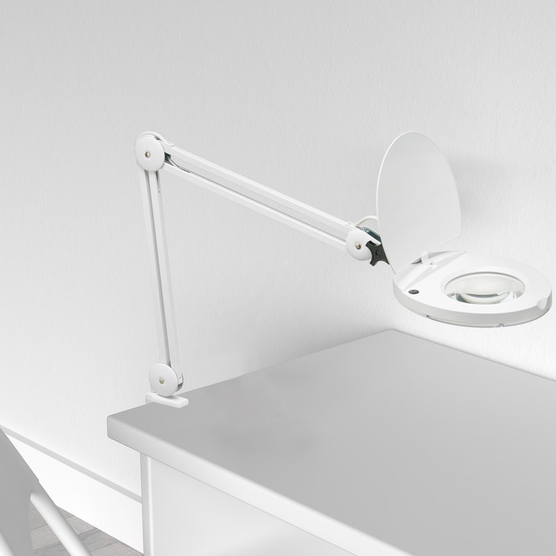 Jemimah Adjustable Metal Clip On Lamp, White