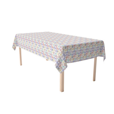 Rectangular Tablecloth, 100% Cotton, 52X120", Abstract Mugs