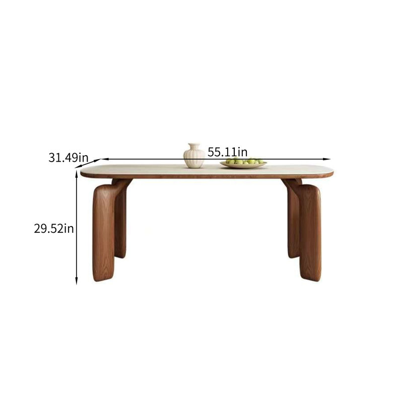 Table de salle à manger Retro, H 29,52 po x l 55,11 po x P 31,49 po