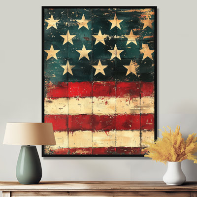 Graner Usa Flag Vintage - Usa Wall Art for Living Room