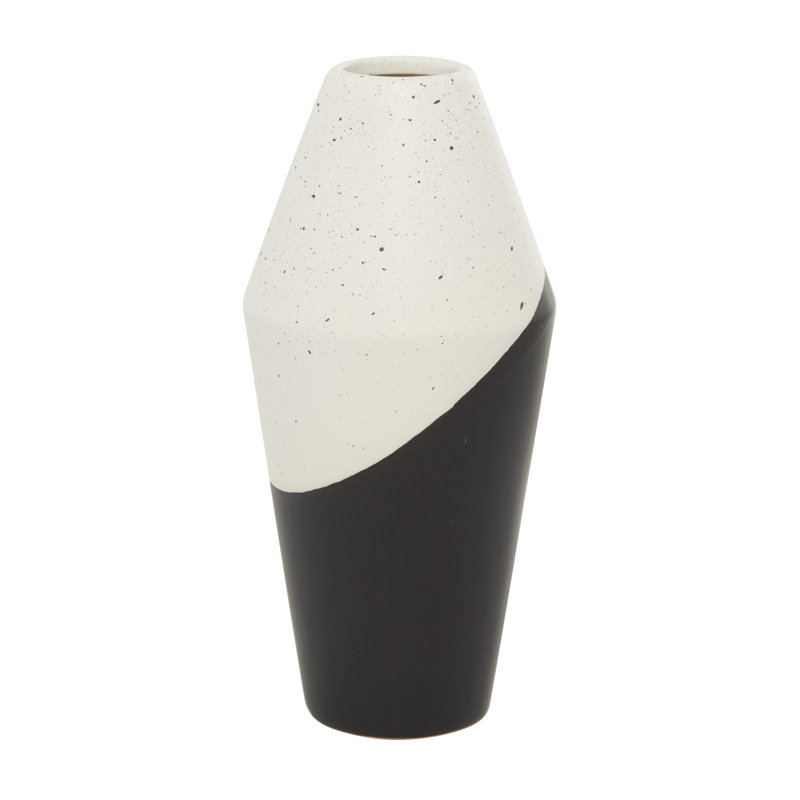 Ceramic Handmade Colour Block Speckled Decorative Vase