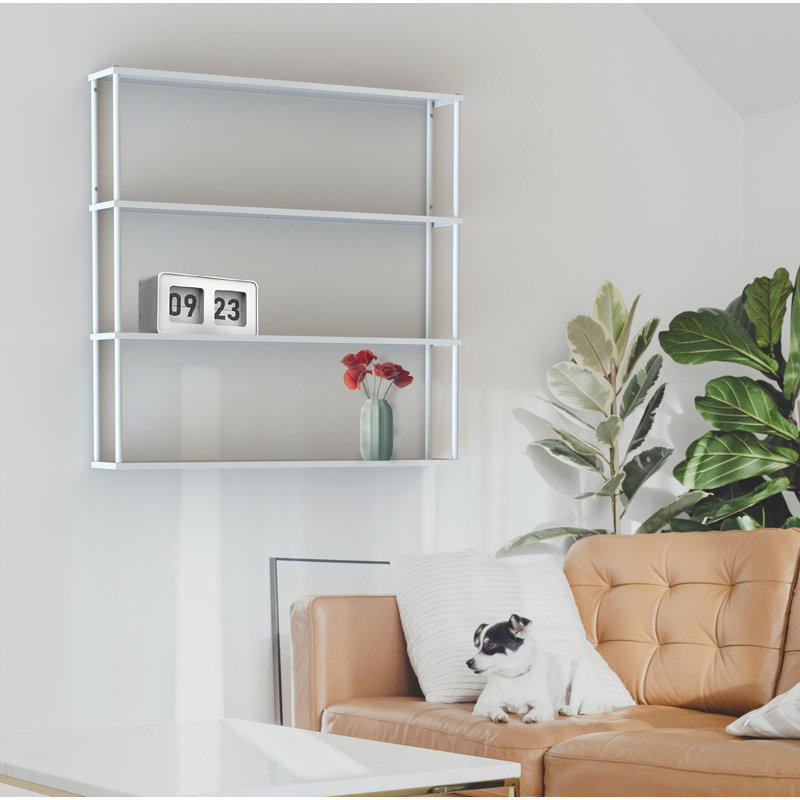 Étagère en acier Trotwood, H 36 po x l 36 po x P 6 po, Blanc