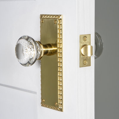 Fausse plaque néo-classique avec bouton en cristal Nostalgic Warehouse