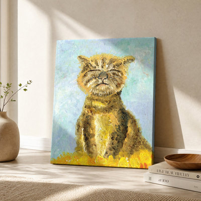 Golden Tabby Cat Canvas Wall Art