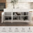 81''-112" Modern Extendable Sintered Stone Kitchen Lsland Withe With Doors And Drawers