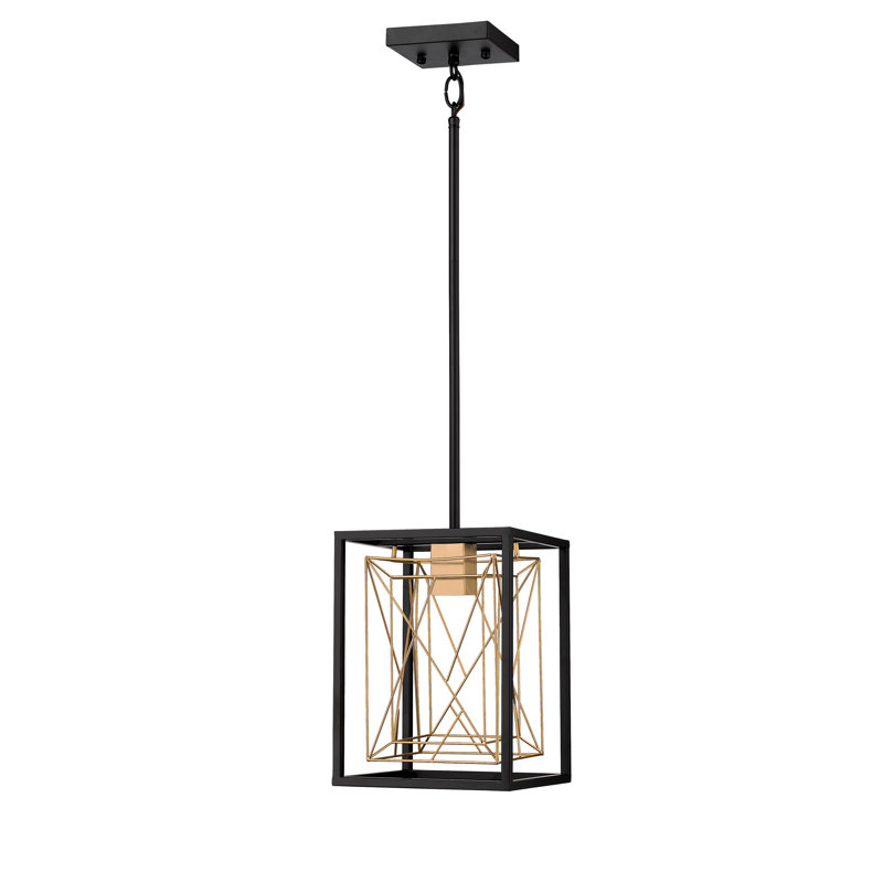 Meltham 1 - Light Single Pendant, Black/Natural Gold