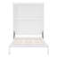 Lit escamotable double pleine grandeur avec tablettes, blanc