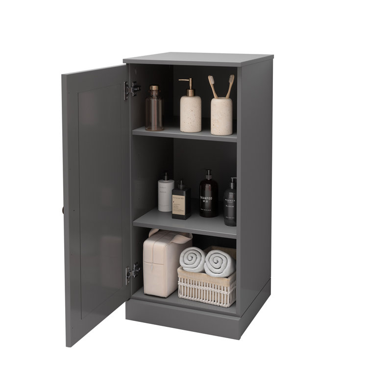 Armoire de rangement de salle de bain 100% bois massif Palace Imports, porte à panneau surélevé, tablettes réglables, 16,5 po de largeur, 35,75 po de hauteur