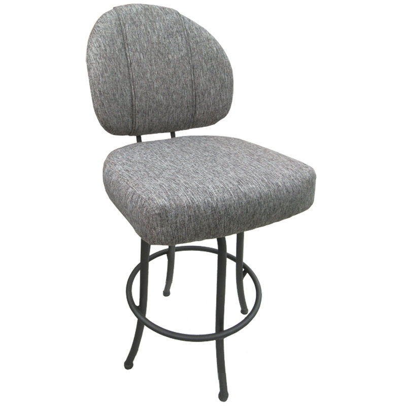 Ostrander Swivel Bar Stool, Gray, Gray, Counter Stool (26" Seat Height)