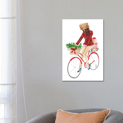 Holiday Bike by Style Of Brush - Gallery-Wrapped Canvas Giclée on Canvas