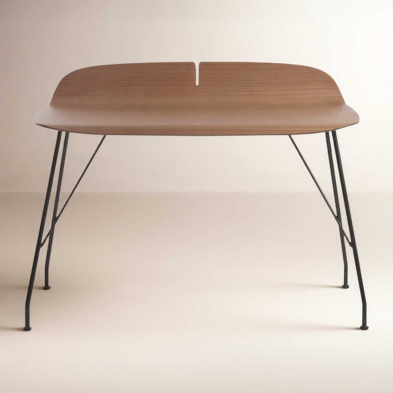 Earl Of Wood Writing Desk, Dark Wood/Black