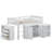 Twin Size Rubber Wood Loft Bed – Storage Cabinet, Drawer, Shelf Cabinet, Pull-Out Desk, Safety Guardrail & Ladder-508071897