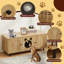 Henadz caché pour 2 chats avec bloc-notes, trous d'aération, crochets latéraux et peluche (L 47,24 po x l 17,72 po x H 20,47 po)-719808807
