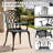 5-Piece Patio Cast Aluminum Dining Set with Umbrella Hole