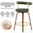 Faux Leather Swivel Bar Stools (Set Of 2)-1271729986