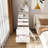 3-In-1 Dressing Table With LED Mirror & Storage Stool - Compact Makeup Vanity With 4 Drawers, Storage Cabinet & Hidden Stool,  Density Board Design, Open Bookshelf For Bedroom Organization