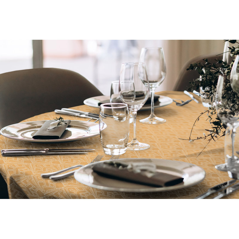 Woulk Tablecloth, Curry, 145cm W x 250cm L