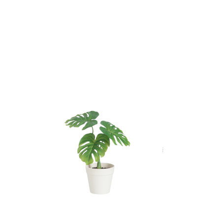 26 cm H Faux Philodendron Plant in Plastic Pot