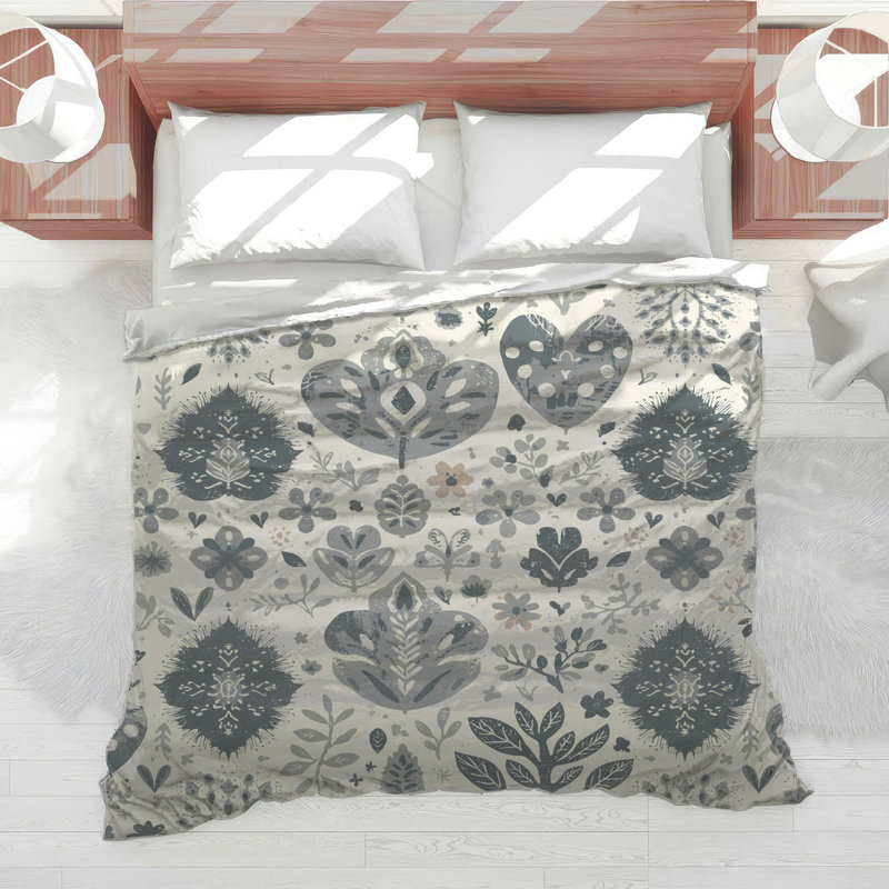 Floral Leaf Pattern Comforter, Twin