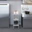 Table de travail en acier inoxydable avec deux tablettes-60901482