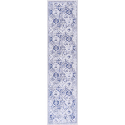 Blue Area Rug, Washable, Low-Pile, Non-Shedding, Foldable, Non-Slip - Nice For Upgrading Bedroom, Living Room, Kitchen, Dining Room Washable Good Making Your Home Interiors More Exquisite In
