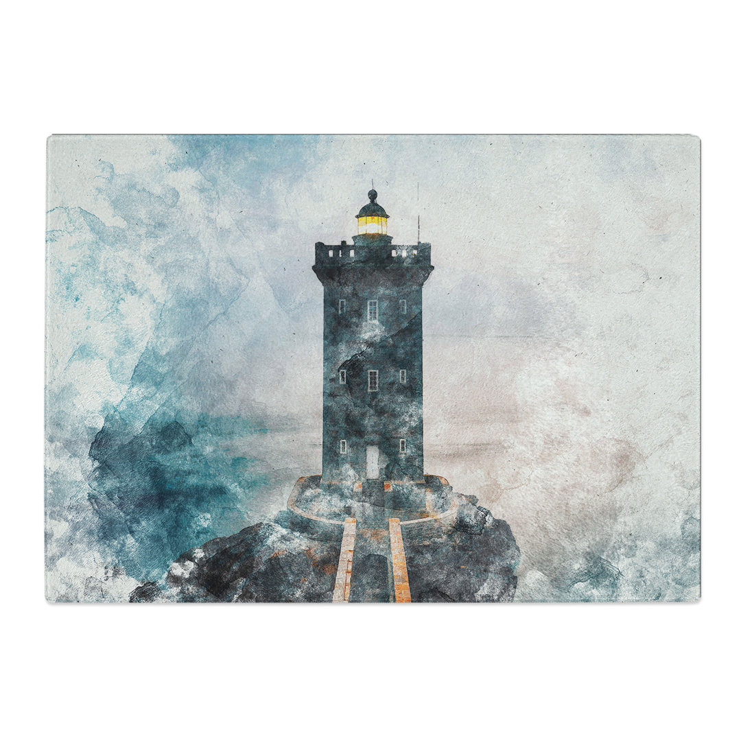 Tempered Glass Lighthouse in Le Conquet France Chopping Board