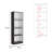 Duette 3 Piece Bookcase set, 74" Wide with 11 Shelves and 2-door Cabinet ,  Living Room Set  Matt Gray / White