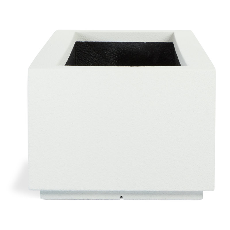 Milan Tall Polymer Box, White, 12"H x 46"W x 17"D