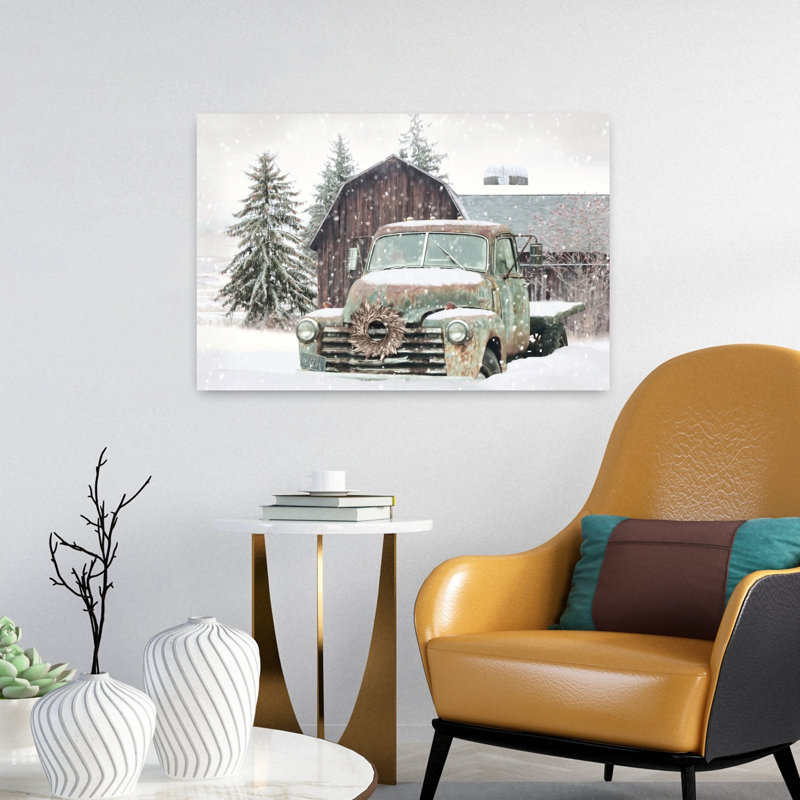 Rustic Country Christmas 1 Piece Wrapped Canvas Wall Art, 40.64cm H x 60.96cm W