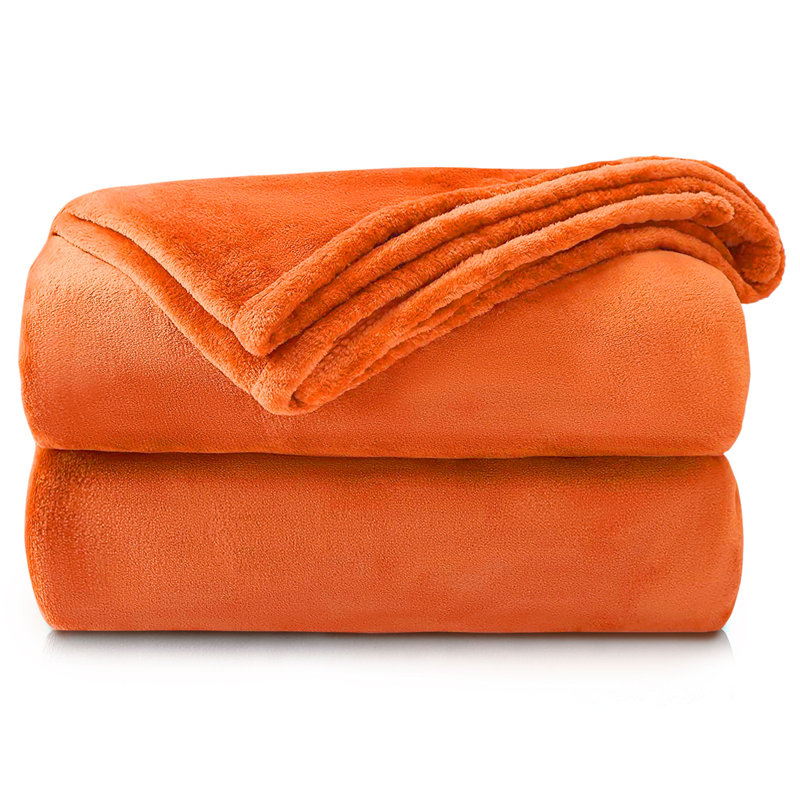 Roundhay Thermal Snug Polyester Throw Blanket, Orange