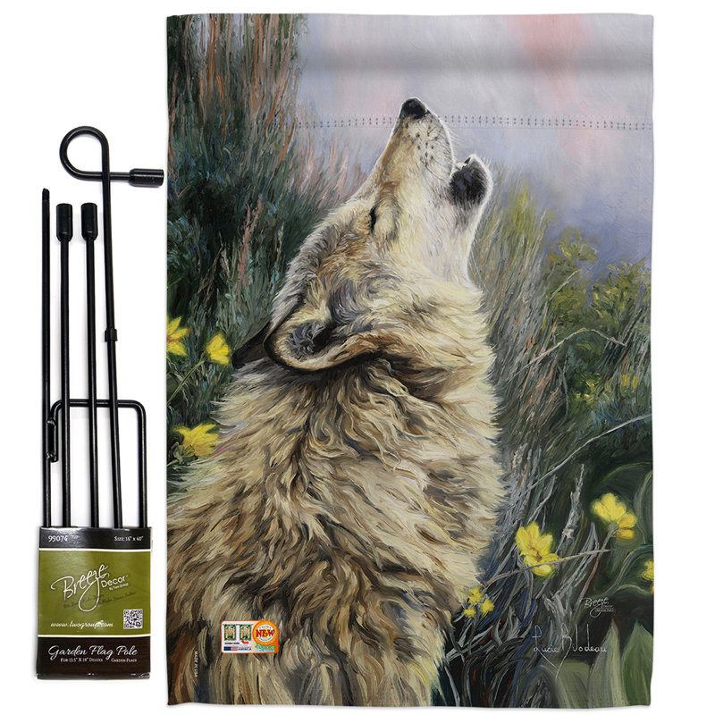Patriotic Wildlife Double-Sided Polyester Garden Flag Set