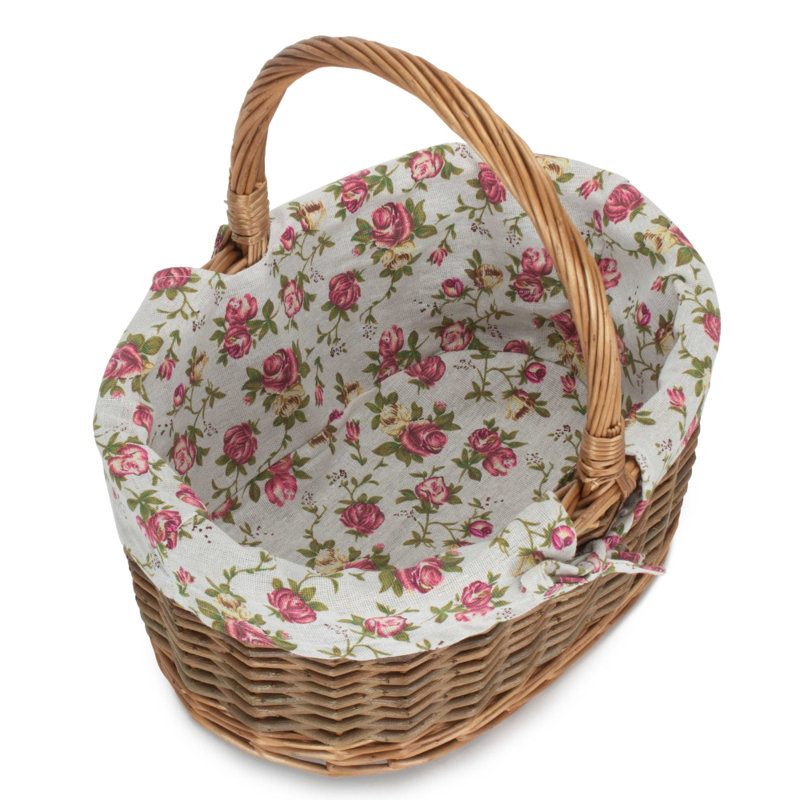 Wicker Laundry Basket with Handles, Small (15cm x 25cm x 32cm)
