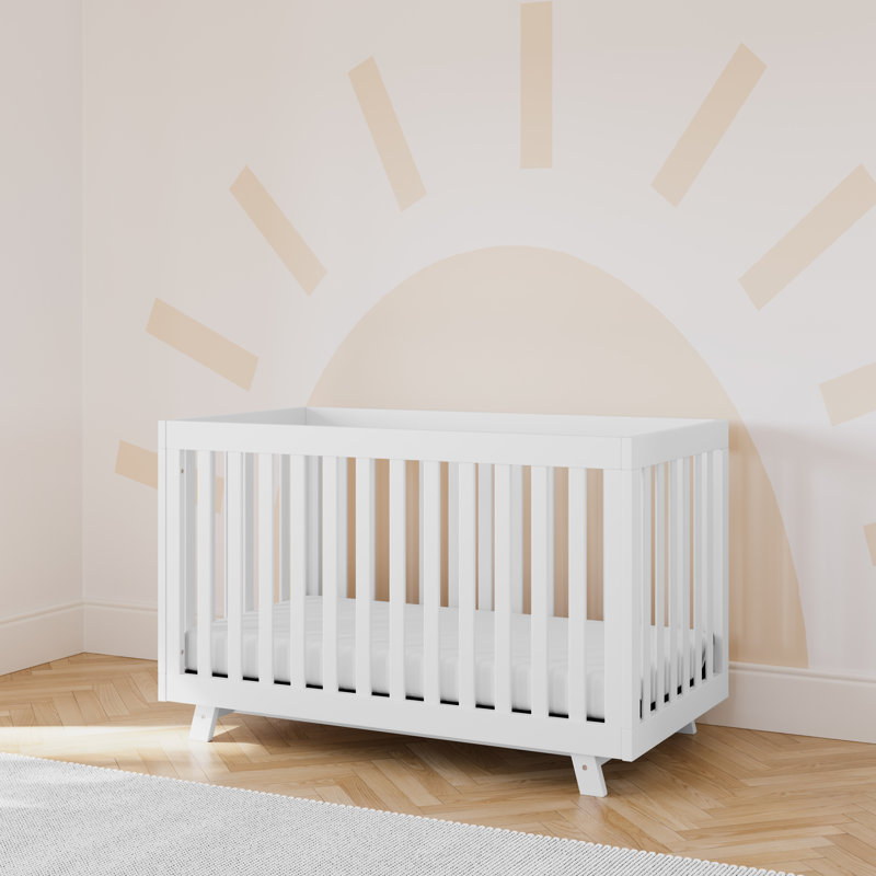 Lit de bébé convertible 3-en-1 Beckett, Blanc, Lit à barreaux