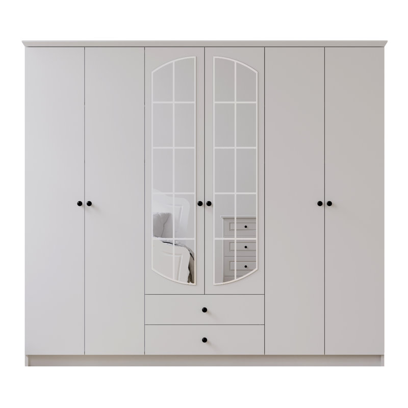 Ameina 6 Door Manufactured Wood Wardrobe