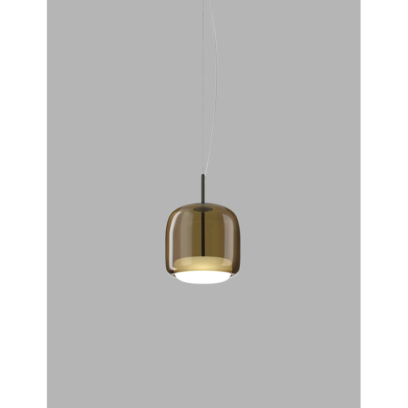 Jube 1 - Light LED Pendant, 90" H x 10" W x 10" D, Burned Earth White, Matte Black
