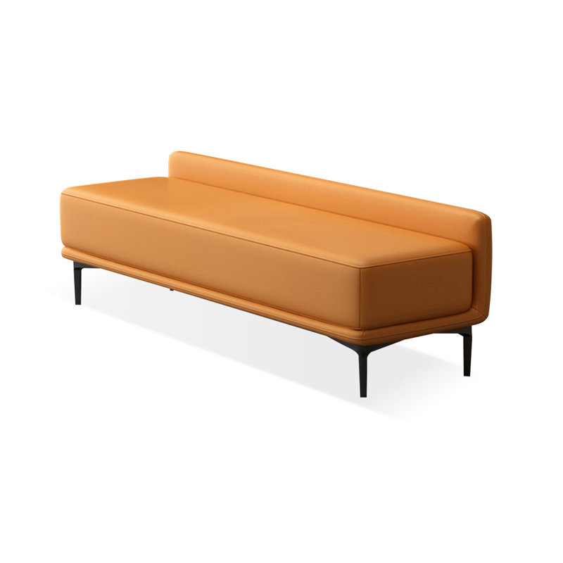 Banc avec revêtement, Orange, H 18,90 po x l 47,24 po x P 18,90 po