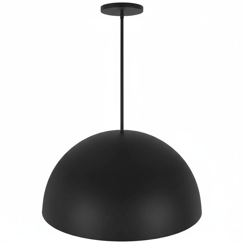 Luminaire suspendu noir à DEL 24 pouces de diamètre intégré