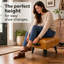 Repose-pieds en similicuir capitonné-131272219