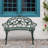 Elegant Aeruginous Cast Aluminum Patio Bench-2103844968