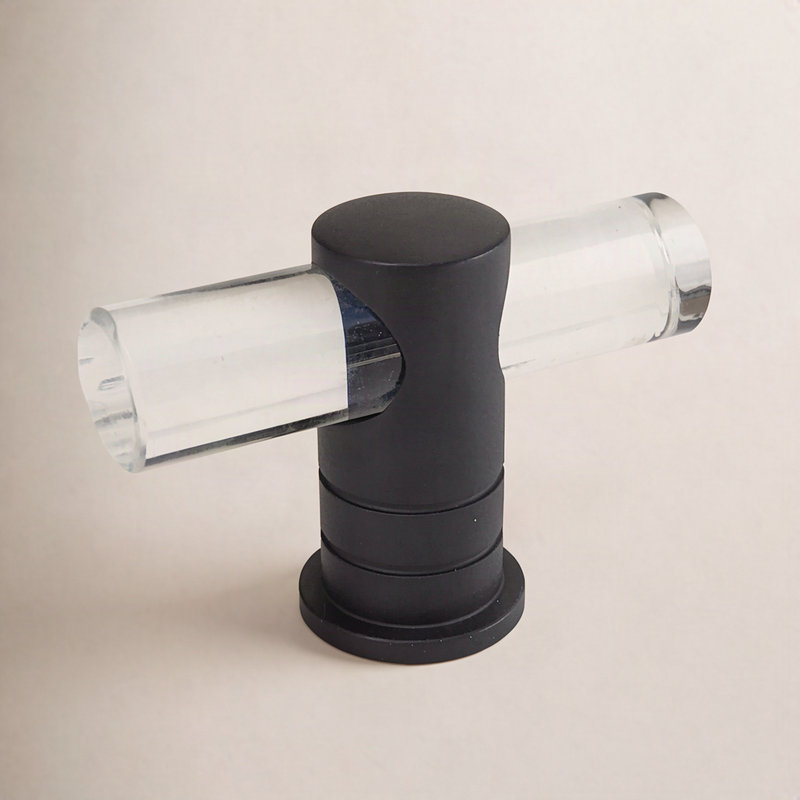 Luz 2" Lucite T-knob, Matte Black