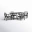 Ensemble repas rectangulaire pour 4 personnes Dasinger-1579085507