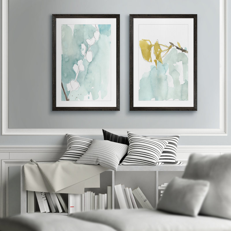 « ginkgo on dusty i » par antonymeus bunjamin (abe)-2 pièces, ensemble de 2 reproductions de photos sur toile, Blanc