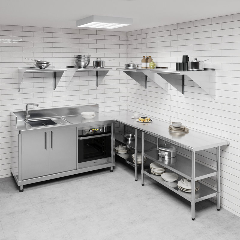 24 in. x 24 in. Stainless Steel Wall Shelf