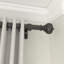 Matte Black Adjustable Curtain Pole Set-1832824051