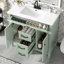 Meuble-lavabo moderne de 36 pouces avec lavabo en cÃ©ramique et tiroir Ã  abattant-1363264222